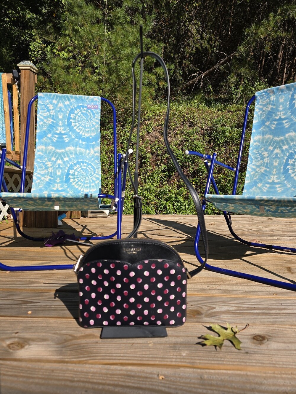 Kate Spade Polka Dot Crossbody Bag - Black with Pink Dots